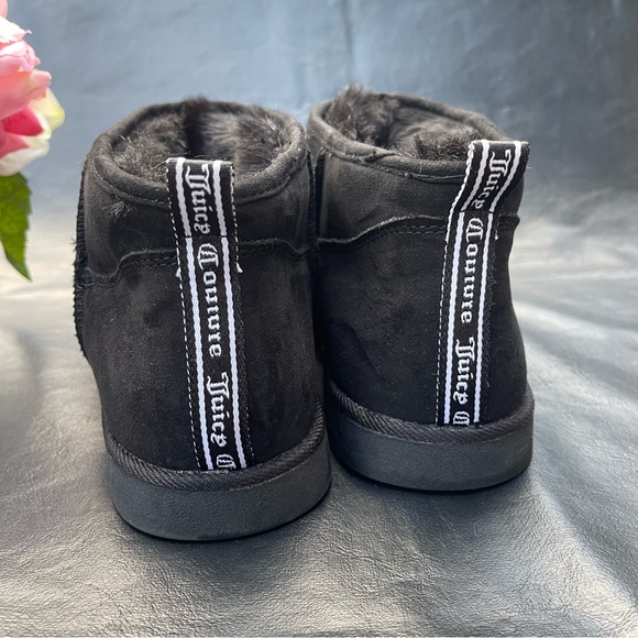 Juicy Couture JC-Kerri Women’s Slip On Black Faux Shearling Booties Size 9 - Picture 4 of 7